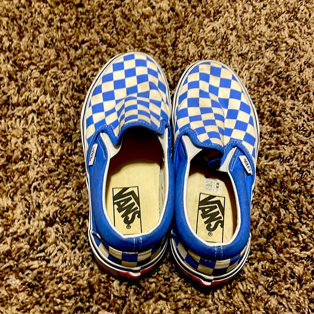Size 6.5 slip on checkered vans